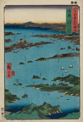 Provinz Mutsu: Blick auf Matsushima, Sichtkarte vom Berg Tomi